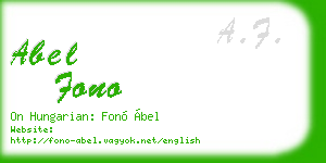 abel fono business card